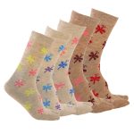 Allover Design Acrowool Spandex Socks with Thumb